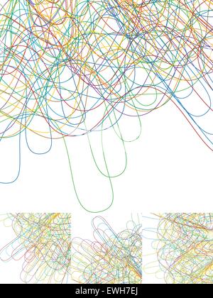 Colorful scribble like elements. Abstract vector Stock Vector