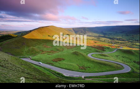 The Winding B Road To Edale Across The Hope Valley That Slices Mam Tor ...