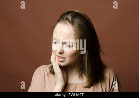 woman with a toothache Stock Photo