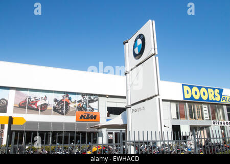 BMW and KTM Motorbikes for sale at a Sydney dealership, New South Wales,Australia Stock Photo