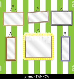 Set picture frames. Design blank art, template empty, vector graphic illustration Stock Photo
