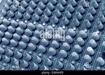 Sound mixing console Stock Photo