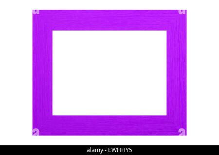 Colored wooden frame on a white background Stock Photo