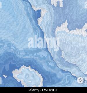 Abstract landscape background. Mosaic vector illustration. Stock Vector
