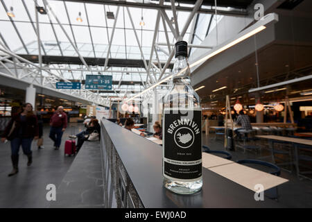 brennivin icelandic spirit from duty free Keflavik airport departures area terminal building Iceland Stock Photo