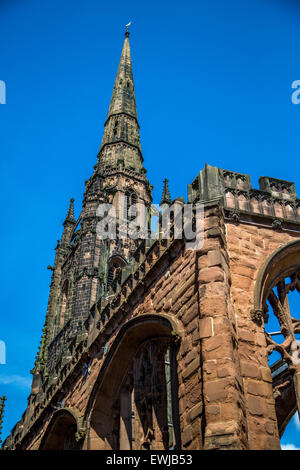 Ruins of Coventry Cathedral in Coventry city centre Stock Photo