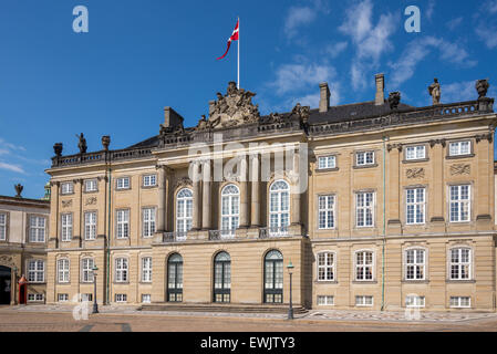 Amalienborg is the winter home of the Danish royal family, and is located in Copenhagen, Denmark Stock Photo