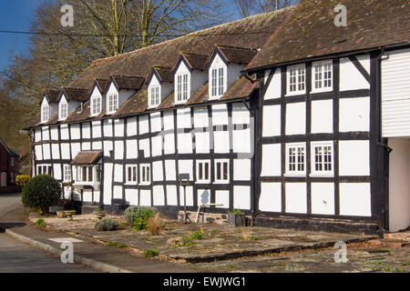 An ancient medieval Tudor timber framed house in Dilwyn, Herefordshire, UK. Stock Photo