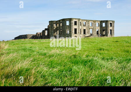 Downhill House was a mansion built in the 18th century for Frederick Hervey, 4th Earl of Bristol at Downhill, Northern Ireland, Stock Photo
