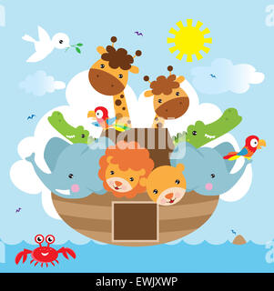 Noach's ark vector illustration Stock Photo