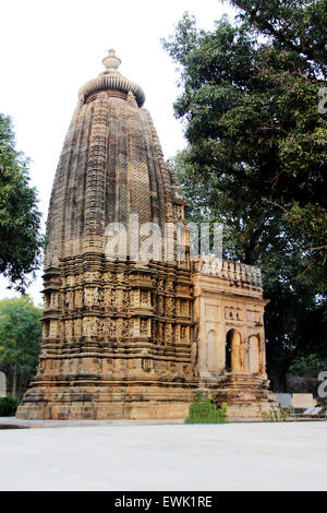 View of Adinath Jain Temple under Eastern Group of Temples in Khajuraho, Madhya Pradesh, India, Asia Stock Photo