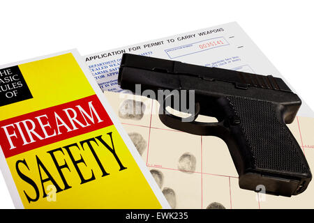 Pistol Handgun with Firearm Application and CCW Permit Fingerprint ID ...