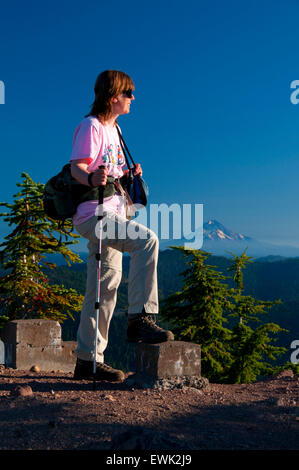 Battle Ax summit (old lookout site), Bull of the Woods Wilderness, Mt Hood National Forest, Oregon Stock Photo