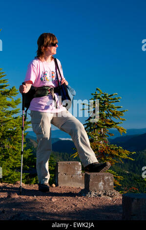 Battle Ax summit (old lookout site), Bull of the Woods Wilderness, Mt Hood National Forest, Oregon Stock Photo