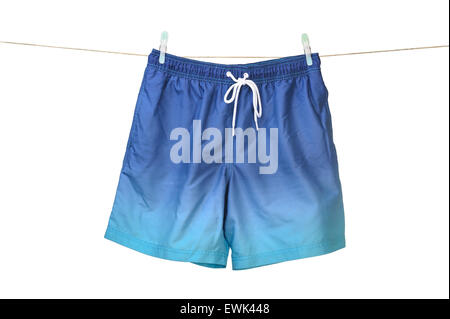 Swim shorts hanging on a washing line Stock Photo, Royalty Free Image ...