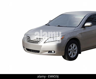 Yellow car isolated on the white background Stock Photo