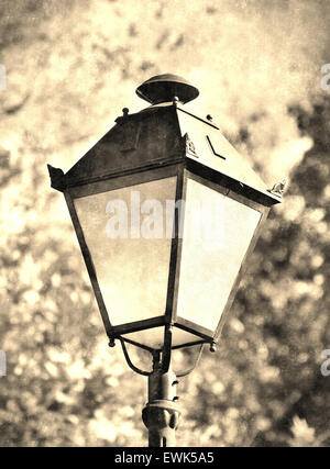 antique street lamp in vintage style. Old style photo Stock Photo