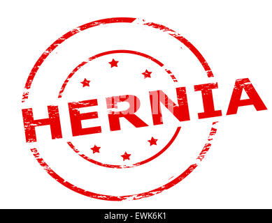 Rubber stamp with word hernia inside, illustration Stock Photo