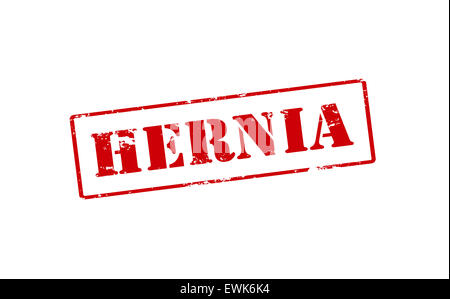 Rubber stamp with word hernia inside, illustration Stock Photo