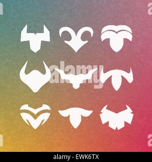 Vector illustration of animal icons silhouettes Stock Vector