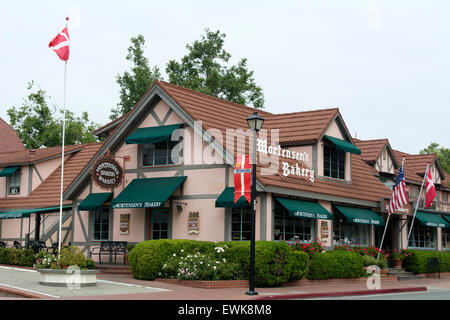 The unique "Danish" town of Solvang in California. Stock Photo