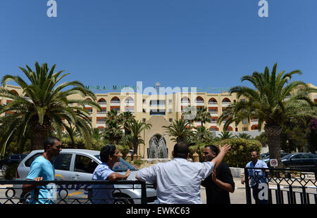 Sousse, Tunisia. 27th June, 2015. The Imperial Marhaba Hotel in Sousse, Tunisia, 27 June 2015. At least 38 people - mostly vacationers - were killed in a terror attack in the Tunisian seaside resort of Sousse. Photo: ANDREAS GEBERT/dpa/Alamy Live News Stock Photo