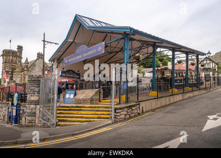 Tram. Great Orme Tramway Llandudno.Clwyd North Wales. Terminus. Victoria station Victorian Stock Photo