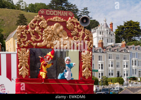 Victorian Punch and Judy show at Llandudno Clwyd North Wales. Professor Codman's Stock Photo