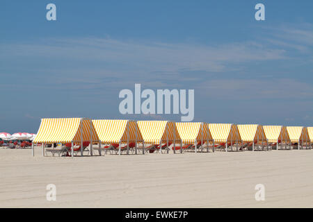 Cabanas on the beach in Cape May New Jersey, USA