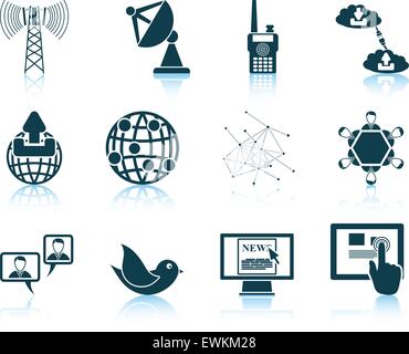 Set of communication icons. EPS 10 vector illustration without transparency. Stock Vector