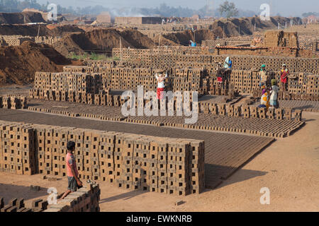 Brick Factory at Harihar Stock Photo