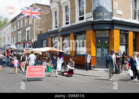 Portobello Road market North Kensington West London England Stock Photo