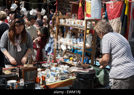 Portobello Road market North Kensington West London England Stock Photo