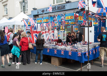 Portobello Road market North Kensington West London England Stock Photo