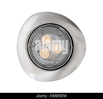 Spot ceiling led light isolated on white background with clipping path Stock Photo