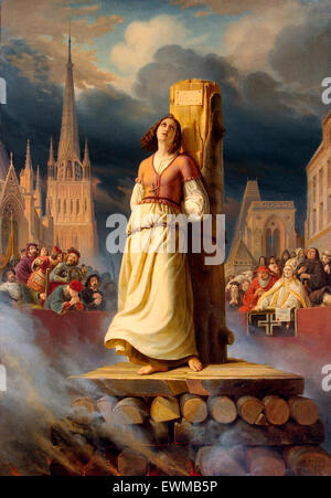 Joan of Arc's Death at the Stake, by Hermann Stilke Stock Photo