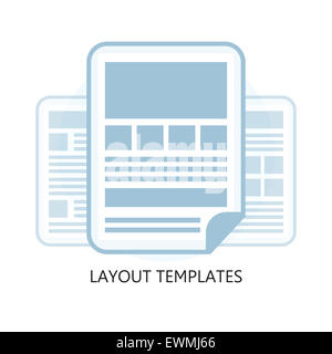 Isolated Flat Design Layout Templates Icon Stock Photo