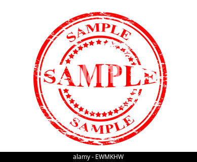 Rubber stamp with word sample inside, vector illustration Stock Photo ...