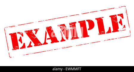 Rubber stamp with word example inside, illustration Stock Photo - Alamy