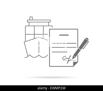 Signing contract Stock Vector