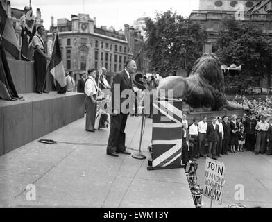 Sir Oswald Ernald Mosley, 6th Baronet  (16 November 1896 - 3 December 1980) was an English politician, known principally as the founder of the British Union of Fascists (BUF). He was a Member of Parliament for Harrow from 1918 to 1924, for Smethwick from Stock Photo