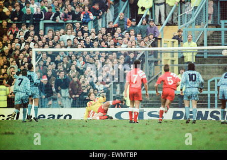 Coventry 5-1 Liverpool, Premier league match at Highfield Road, Saturday 19th December 1992. Stock Photo