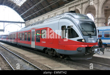 train in Keleti railway station Budapest Hungary Stock Photo