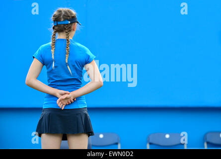 Ball girl at the Aegon International tournament at Eastbourne, 2015 Stock Photo