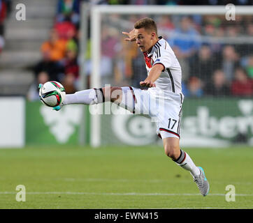 Prague, UK. 23rd June, 2015. Germany's Joshua Kimmich in action.Czech Republic v Germany- UEFA Under 21's - Eden Stadium - Czech Republic - 23rd June 2015 - Picture David Klein/Sportimage/CSM/Alamy Live News Stock Photo