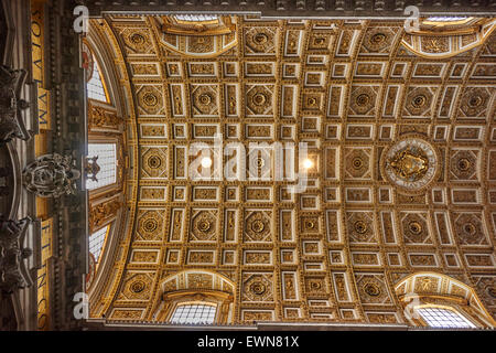 The Papal Basilica of St. Peter in the Vatican, is a Late Renaissance church located within Vatican City Stock Photo