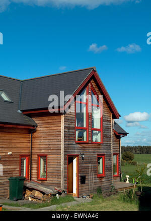 House in ecovillage Findhorn community Morayshire scotland UK europe Stock Photo