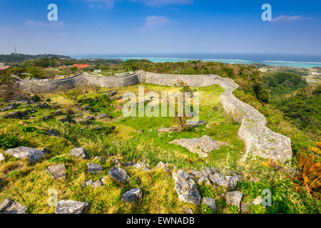 Okinawa, Japan at Nakagusuku Castle ruins. Stock Photo