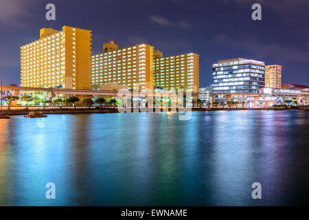 Naha, Okinawa, Japan night cityscape. Stock Photo