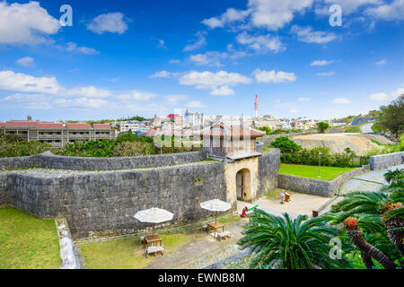 Naha, Okinawa, Japan at the outer wall of Shuri Castle. Stock Photo